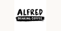 Alfred Drinking Coffee Logo