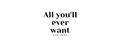 All you'll ever want Logo