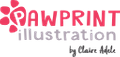 Pawprint Illustration Logo