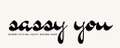 Sassy You Logo