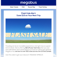 Megabus email thumbnail