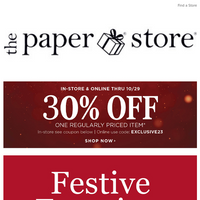 The Paper Store email thumbnail