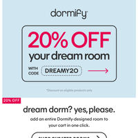 Dormify email thumbnail