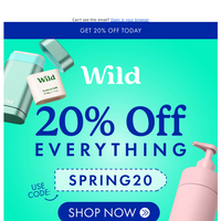 Wild Natural Deodorant email thumbnail