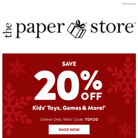 The Paper Store email thumbnail