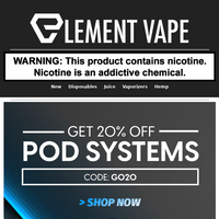 Element Vape email thumbnail