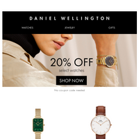 Daniel Wellington email thumbnail