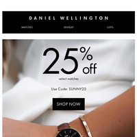 Daniel Wellington email thumbnail