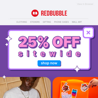 Redbubble email thumbnail