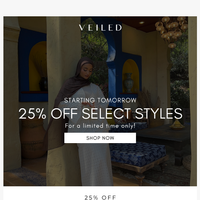 Veiled Collection email thumbnail