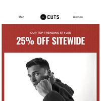 Cuts Clothing email thumbnail