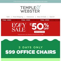 Temple & Webster email thumbnail