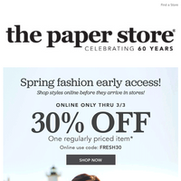 The Paper Store email thumbnail