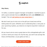 Songfinch email thumbnail