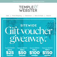 Temple & Webster email thumbnail