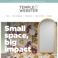 Temple & Webster email thumbnail