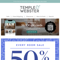 Temple & Webster email thumbnail