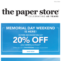 The Paper Store email thumbnail