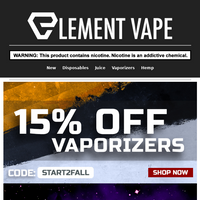 Element Vape email thumbnail