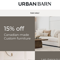 Urban Barn email thumbnail