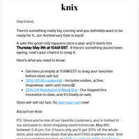 Knixwear Canada email thumbnail