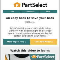 PartSelect.com email thumbnail