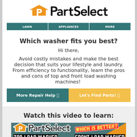 PartSelect.com email thumbnail