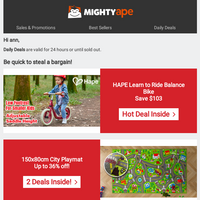 Mighty Ape email thumbnail