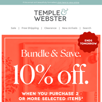 Temple & Webster email thumbnail