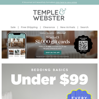 Temple & Webster email thumbnail