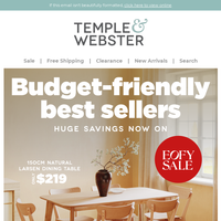 Temple & Webster email thumbnail