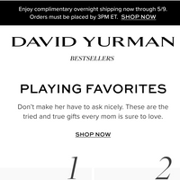 David Yurman email thumbnail