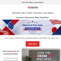 Aosom email thumbnail