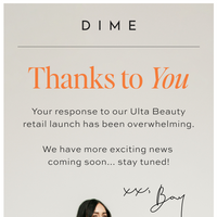 DIME Beauty email thumbnail