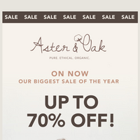 Aster & Oak email thumbnail