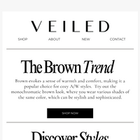 Veiled Collection email thumbnail