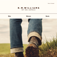 R.M.Williams Australia email thumbnail