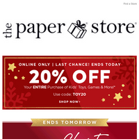 The Paper Store email thumbnail