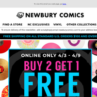 Newbury Comics email thumbnail