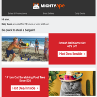 Mighty Ape email thumbnail