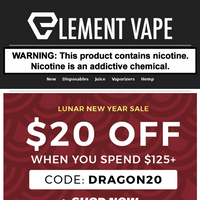 Element Vape email thumbnail