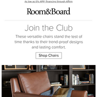 Room & Board email thumbnail