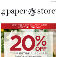 The Paper Store email thumbnail