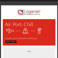 Loganair email thumbnail