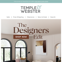 Temple & Webster email thumbnail