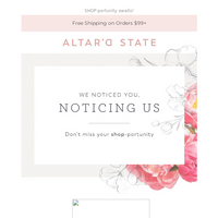 Altar'd State email thumbnail