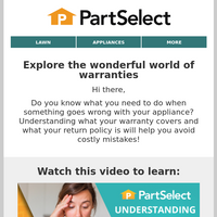 PartSelect.com email thumbnail