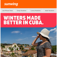 Sunwing Vacations email thumbnail