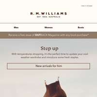 R.M.Williams Australia email thumbnail