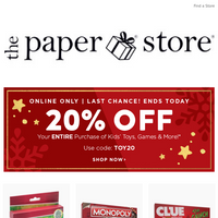 The Paper Store email thumbnail